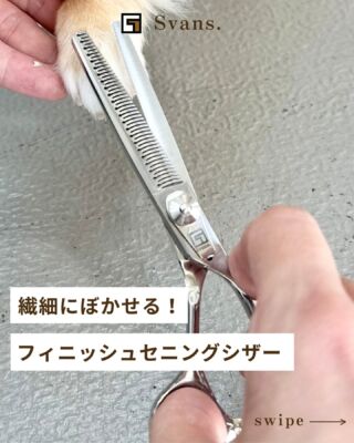 Svans. フィニッシュセニングシザー ケース付き svansピンクゴールド